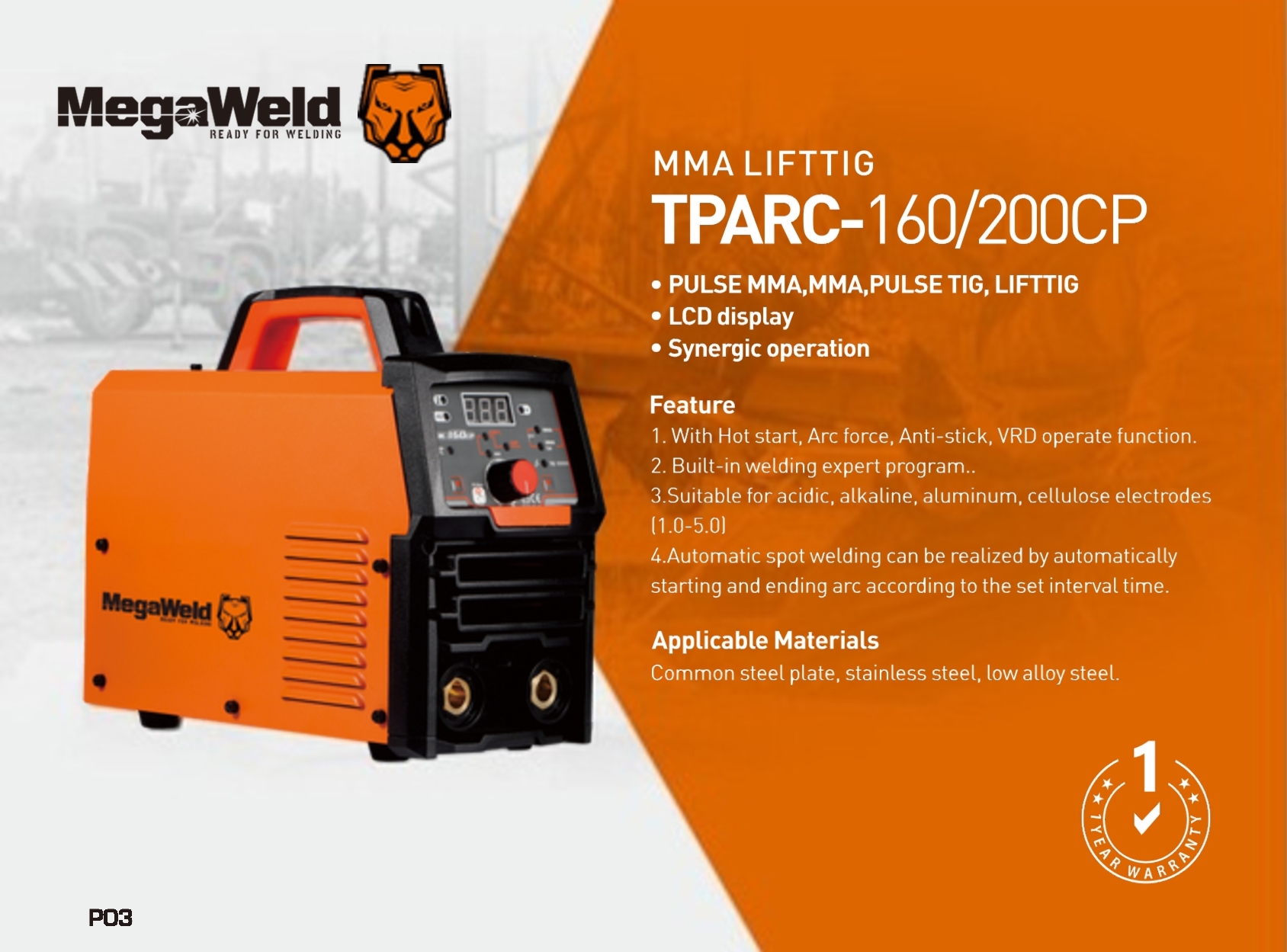 Mesin Las TPARC-160 / 200CP